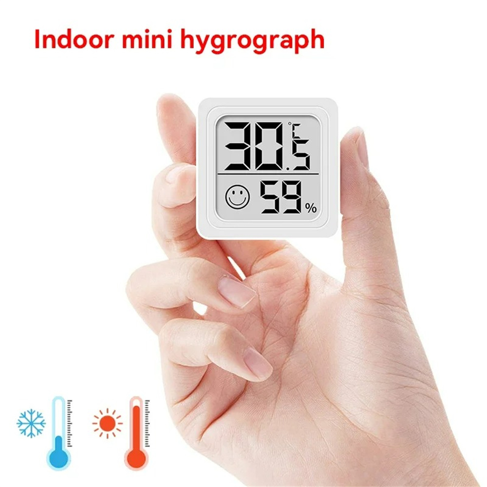 Weather Station Indoor - เครื่องวัดอุณหภูมิแบบดิจิตอล LCD แบบพกพา นาฬิกาตั้งโต๊ะ เครื่องวัดความชื้นในร่ม เซ็นเซอร์