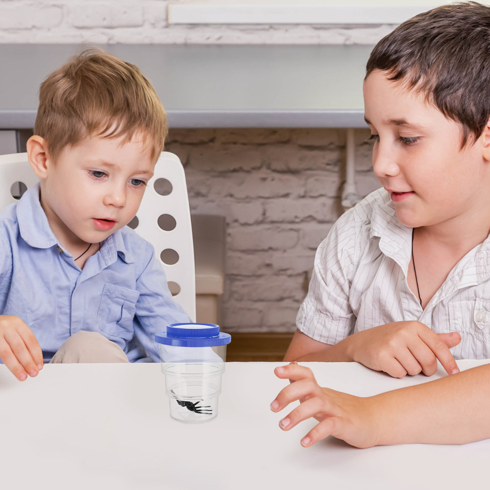 Science Toys - กล่องสังเกตแมลงแบบสามส่วน พร้อมแว่นขยายปรับได้ กล่องเก็บแมลง ชุดสำรวจธรรมชาติกลางแจ้งเพื่อการเรียนรู้วิทยาศาสตร์สำหรับเด็ก