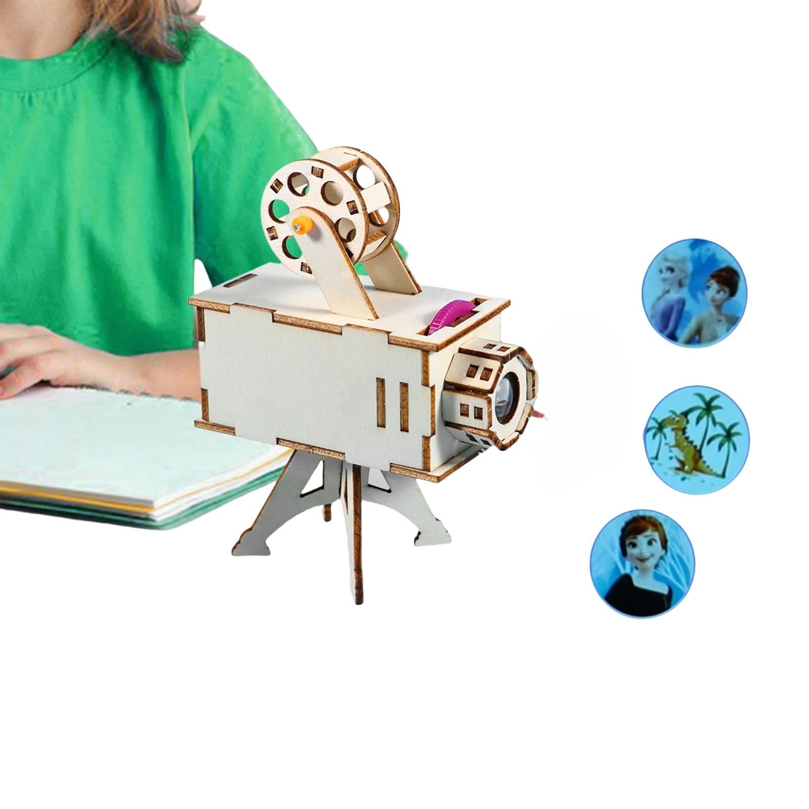 Science Project Kit - DIY ไม้โครงการวิทยาศาสตร์ชุดการทดลองวิทยาศาสตร์ของเล่นการเรียนรู้ของเล่นสําหรับของขวัญเด็กวันเกิดโปรเจคเตอร์