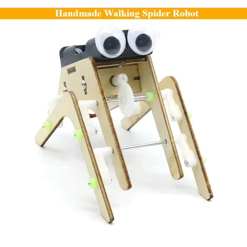 Science Project Robot - ชุดประกอบหุ่นยนต์แมงมุมเดินได้ ทำเองได้ ฝึกจินตนาการ หุ่นยนต์ไบโอนิค แบบจำลองวิทยาศาสตร์ เทคโนโลยี