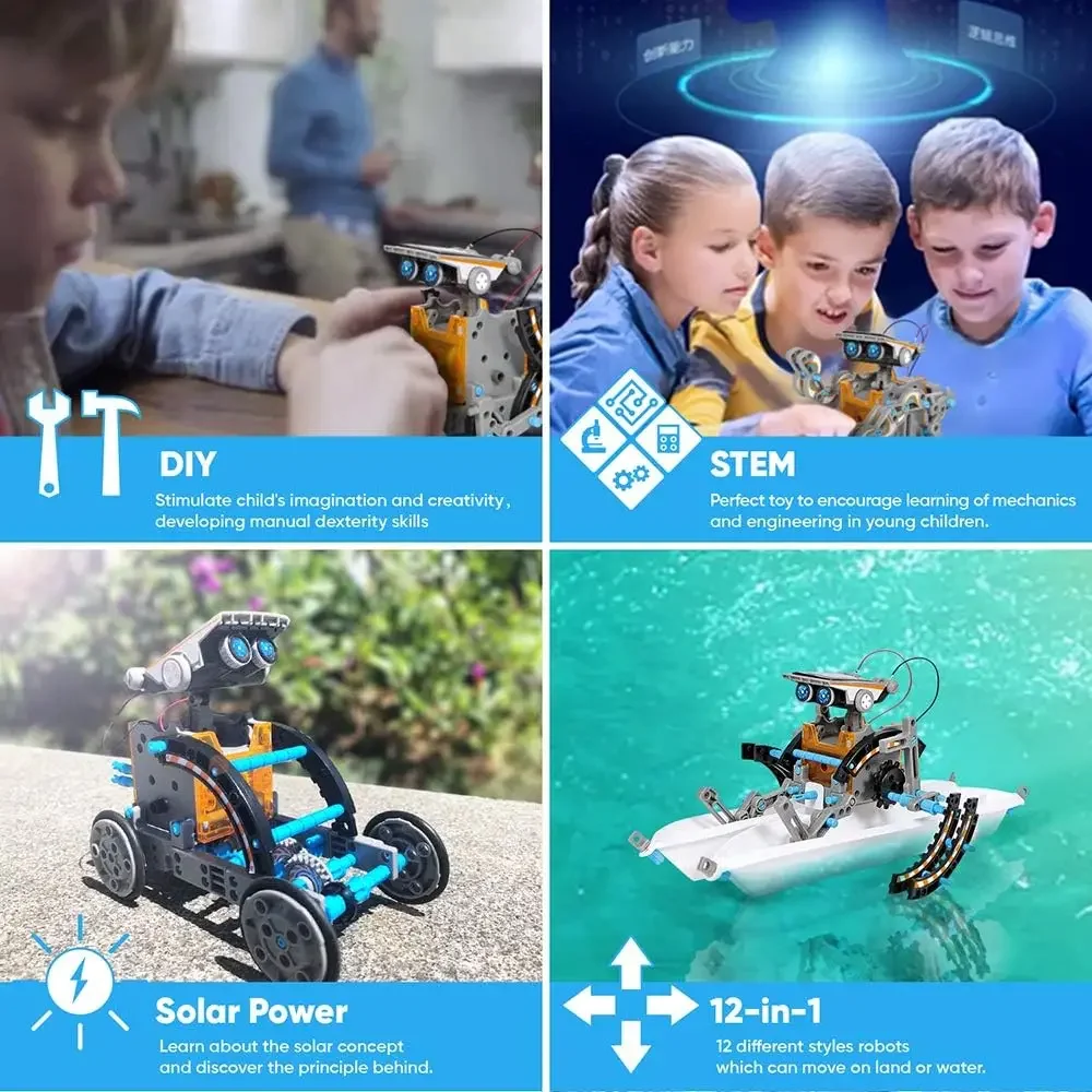 13-in-1 การศึกษาหุ่นยนต์พลังงา - Science Project Robot บทวิจารณ์และราคา