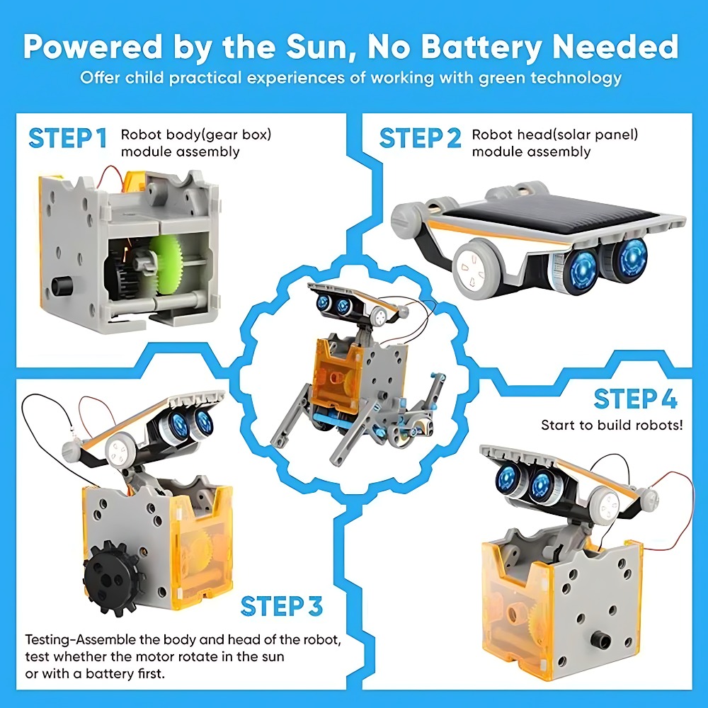 บล็อกตัวต่อหุ่นยนต์พลังงานแสงอ - Science Project Robot บทวิจารณ์และราคา