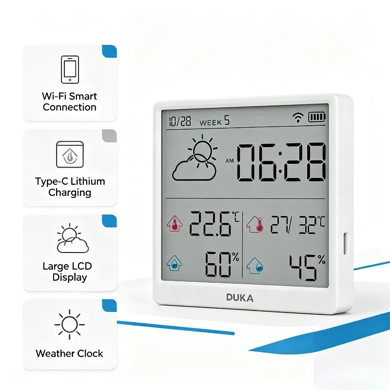 DUKA ATuMan เซ็นเซอร์วัดอุณหภู - Weather Station Indoor บทวิจารณ์และราคา