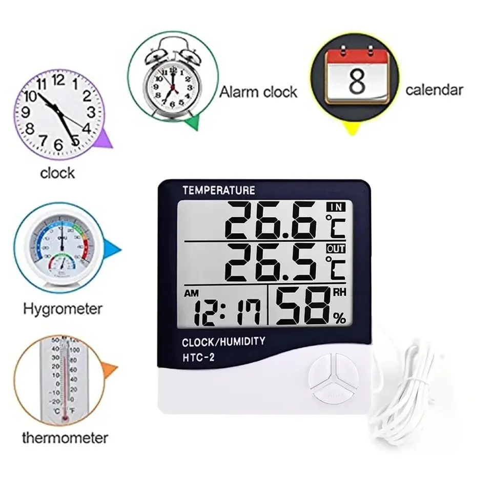 เครื่องวัดอุณหภูมิและความชื้นด - Weather Station Indoor บทวิจารณ์และราคา